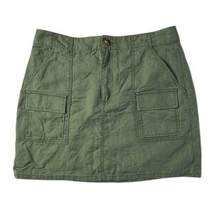 Green Cargo Mini Skirt